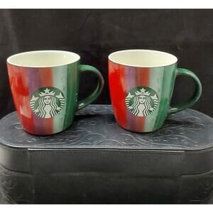 2 Starbucks Coffee Beverage Cups 12 fl oz from 2021 Tri color